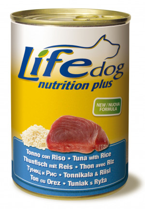 LIFE DOG Nutrition Plus TUNA & RICE - konservi suņiem 6 x 400g